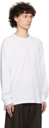 YLÈVE White Supima Cotton Cupra Long Sleeve T-shirt