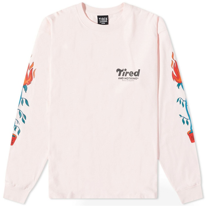 Photo: Tired Skateboards Men's Long Sleeve Nothingth T-Shirt in Pink