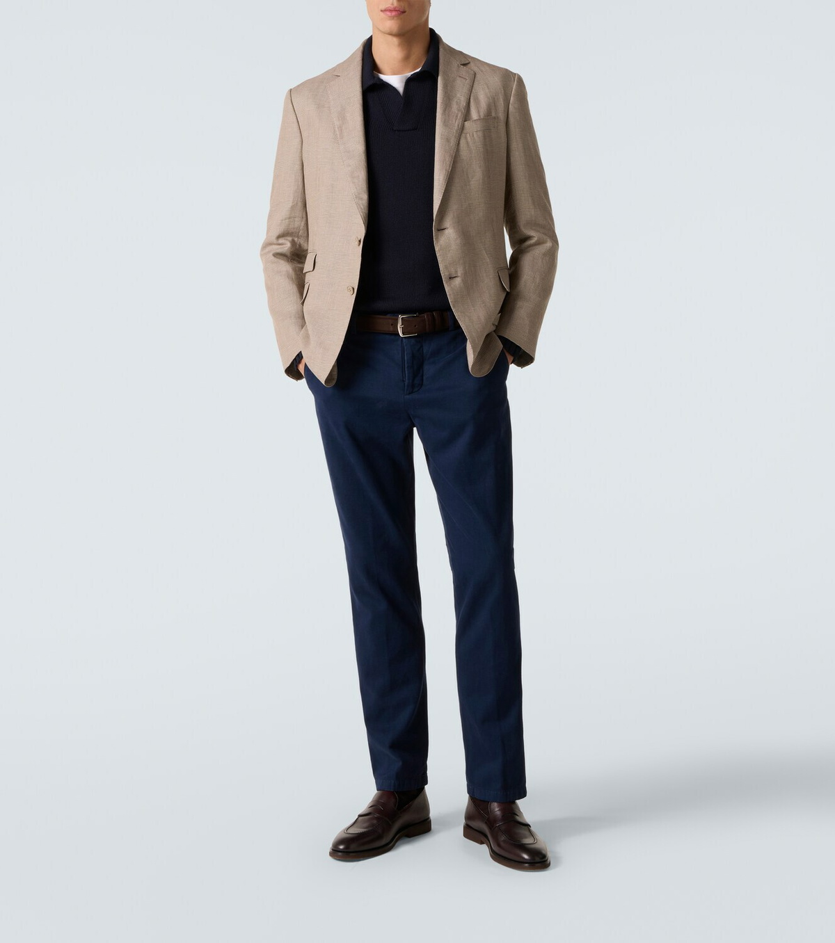 Kiton Cotton and cashmere chinos