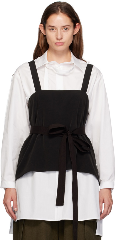 Photo: Y's Black Wrap Tank Top