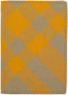 Burberry Yellow Check Folding Card Holder