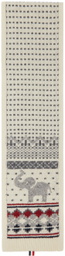 Thom Browne White Mohair Fair Isle Scarf