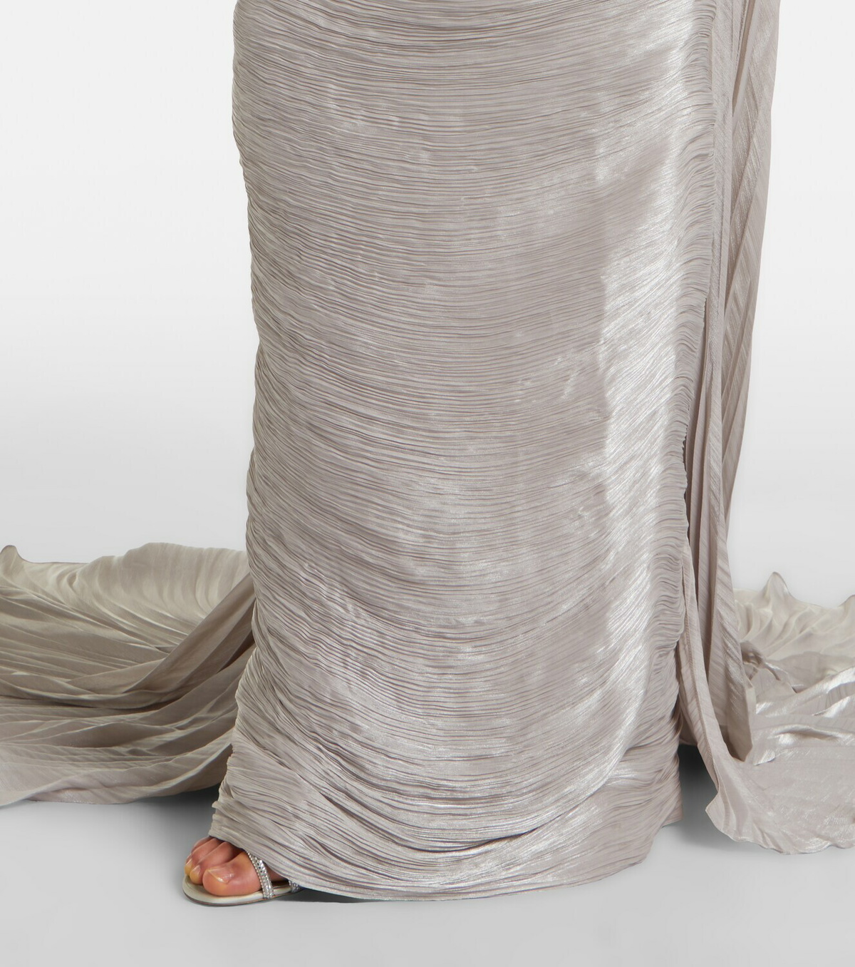 Marmar Halim Off-shoulder pleated bustier gown
