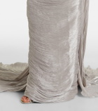 Marmar Halim Off-shoulder pleated bustier gown