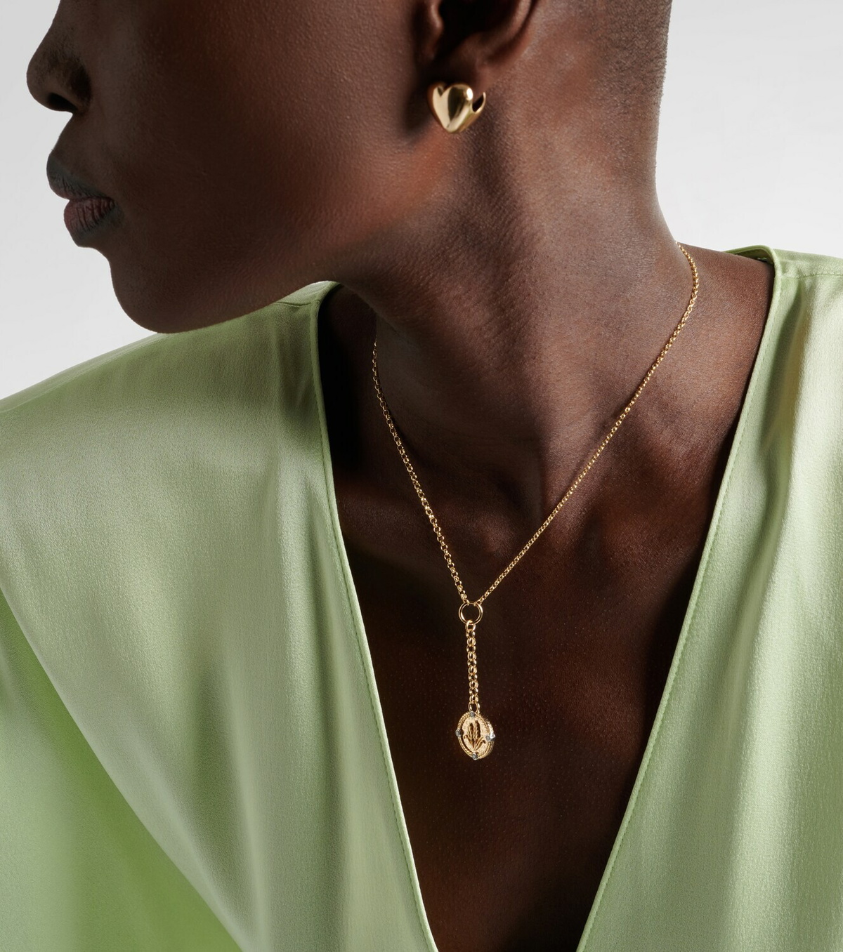 FoundRae Infinite Gratitude 18kt gold necklace with diamonds