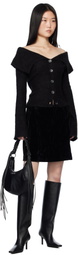 Holzweiler Black Cygnet Velvet Miniskirt