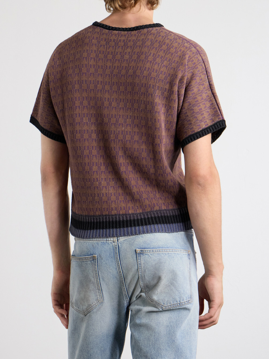 Enfants Riches Déprimés - Vienna Cotton-Jacquard Sweater - Burgundy