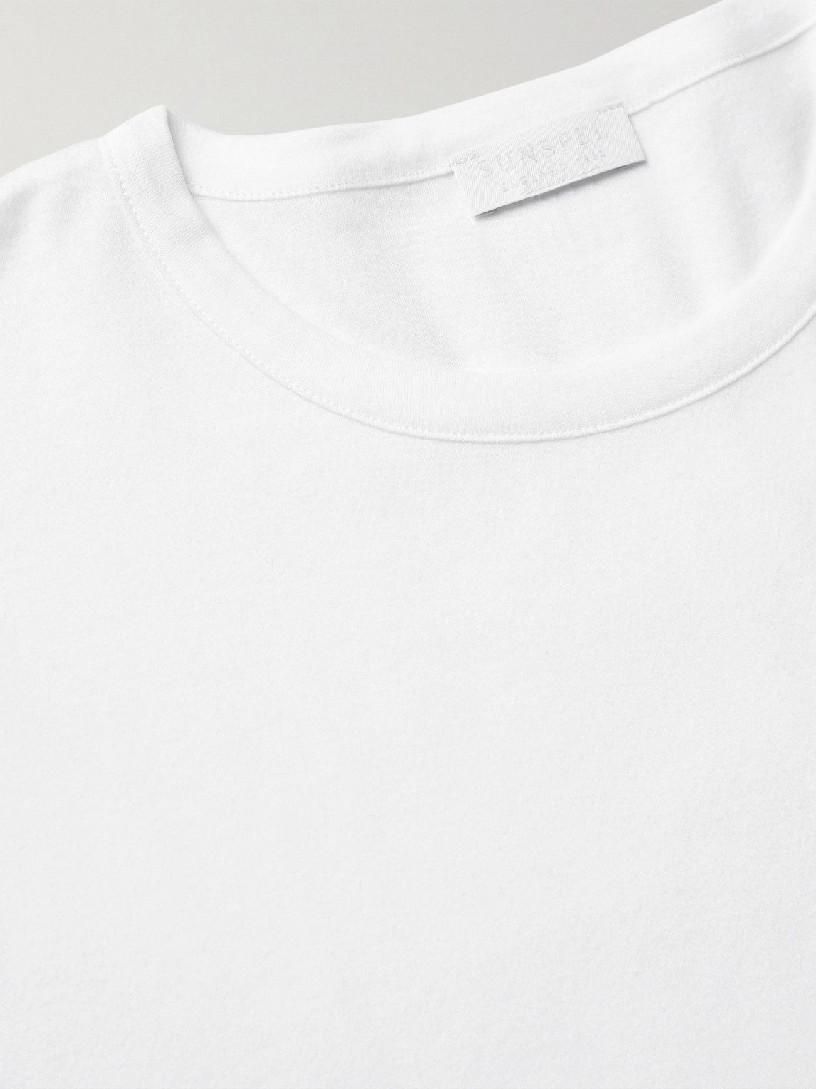 Sunspel - Sea Island Cotton-Jersey T-Shirt - White Sunspel