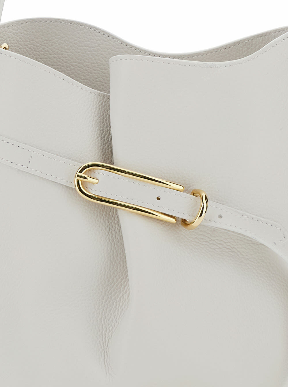Little Liffner White Crossbody Bag With Single Shoulder Strap And Buckle Closure In Leather Woman