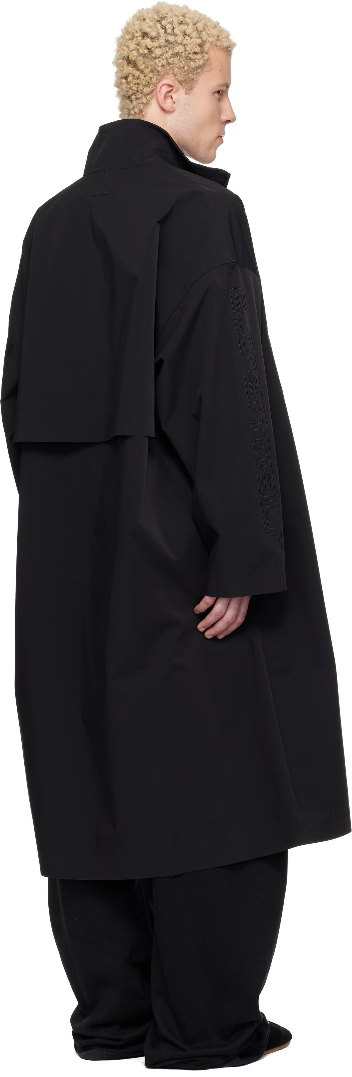 Fear of God ESSENTIALS Black Active Trace Full Length Trench Coat
