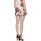 Dolce and Gabbana Multicolor Peonie Brocade Shorts