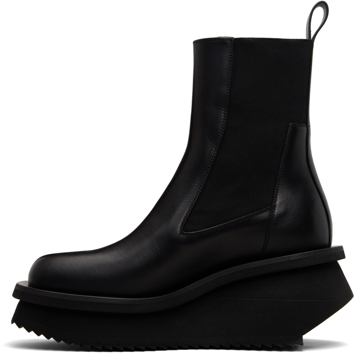 Rick Owens Black Temple Low Factory Beatle Chelsea Boots