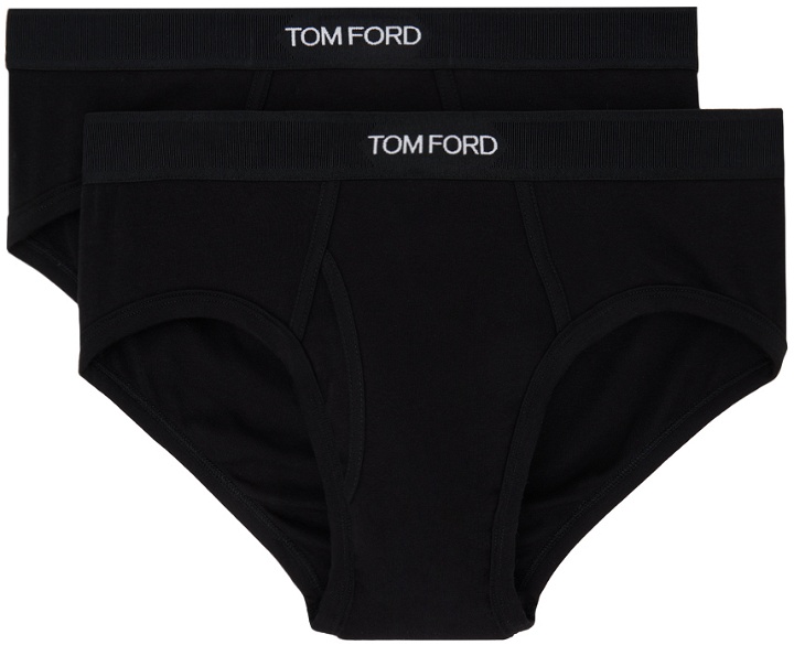 Photo: TOM FORD Two-Pack Black Briefs