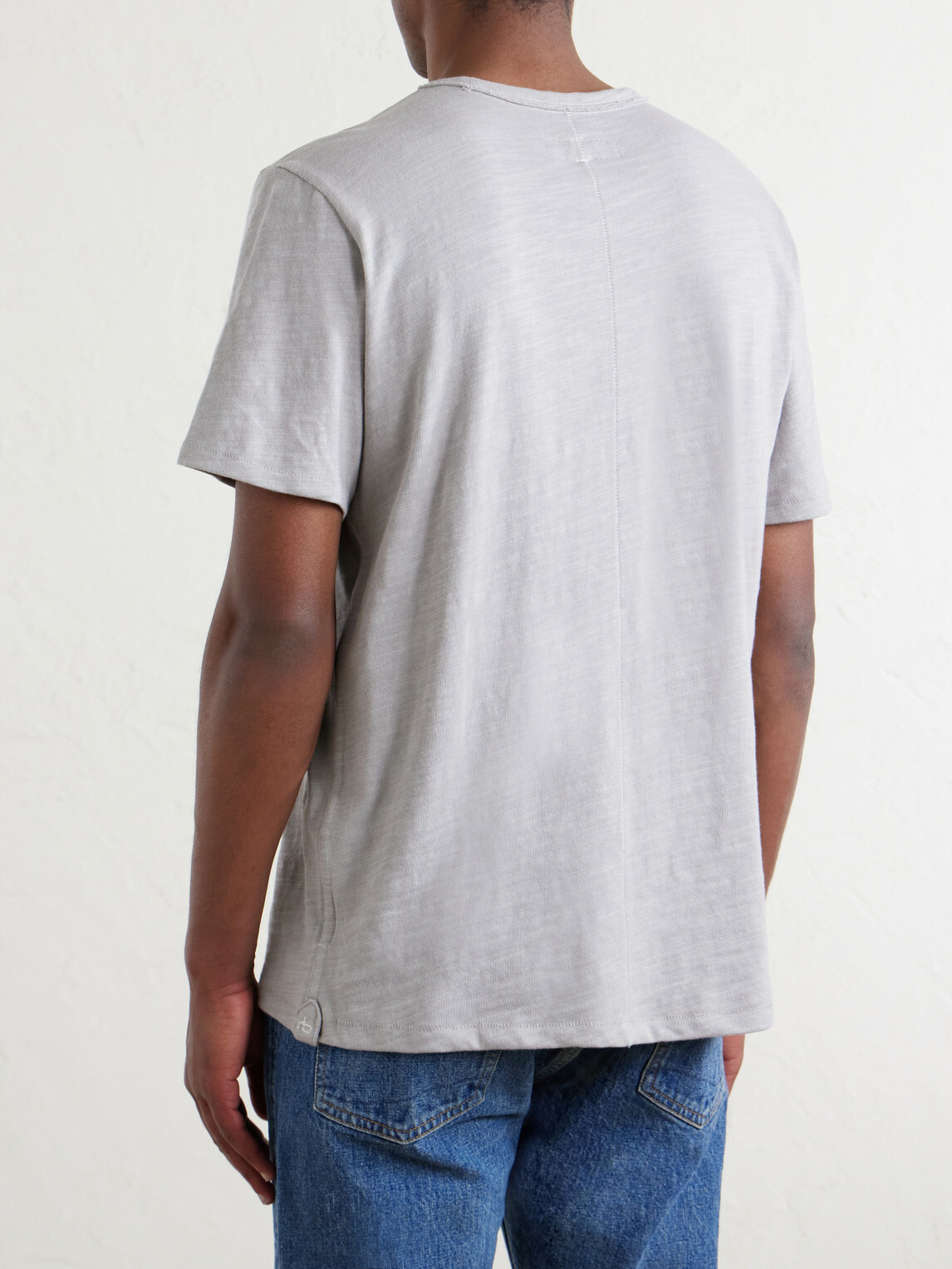 Rag & Bone - Flame Cotton-Jersey T-Shirt - Gray