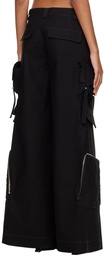 Dion Lee Black Multi-Pocket Cargo Trousers