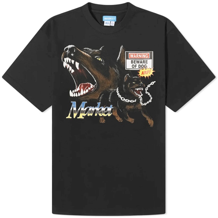 Photo: MARKET Men's My Dogs T-Shirt in Washed Black