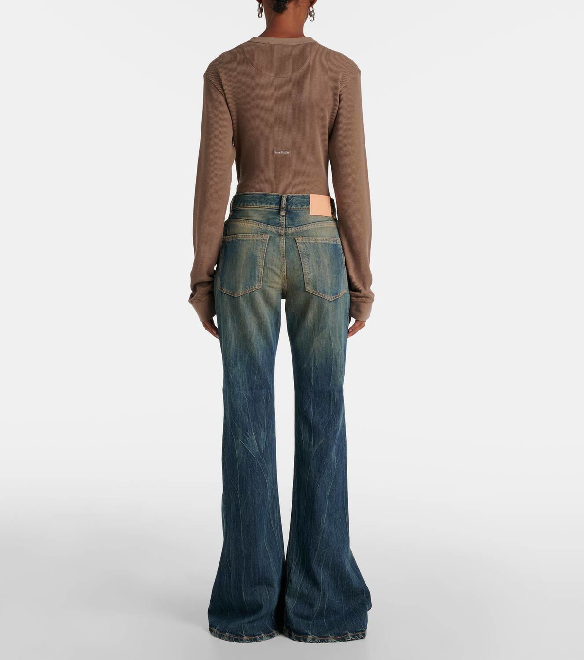 Acne Studios 2024F high-rise bootcut jeans