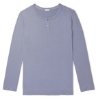 Zimmerli - Stretch-Micro Modal-Blend Henley Pyjama T-Shirt - Blue
