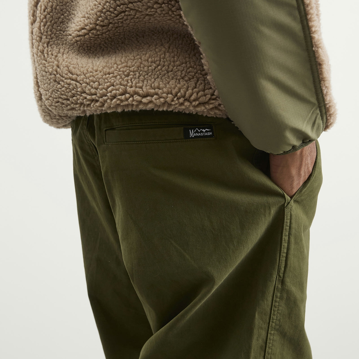 Manastash Men's Flex Climber String Trousers in Olive