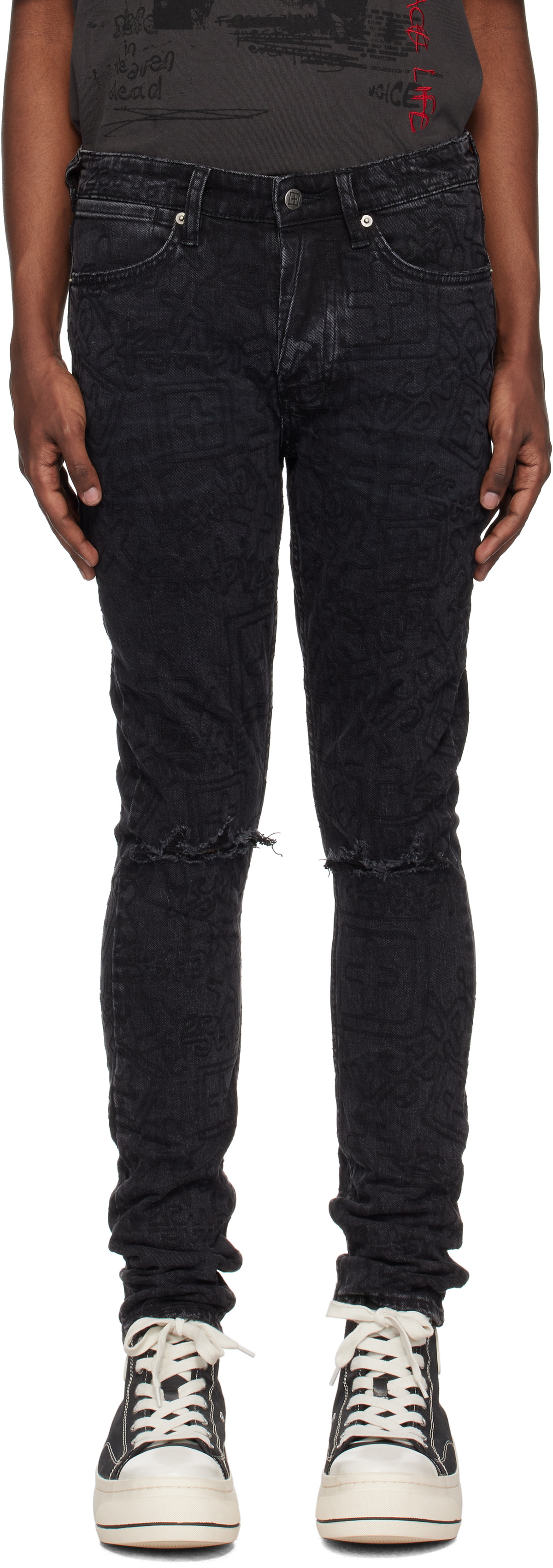 Ksubi Black Van Winkle Stencil Jeans Ksubi