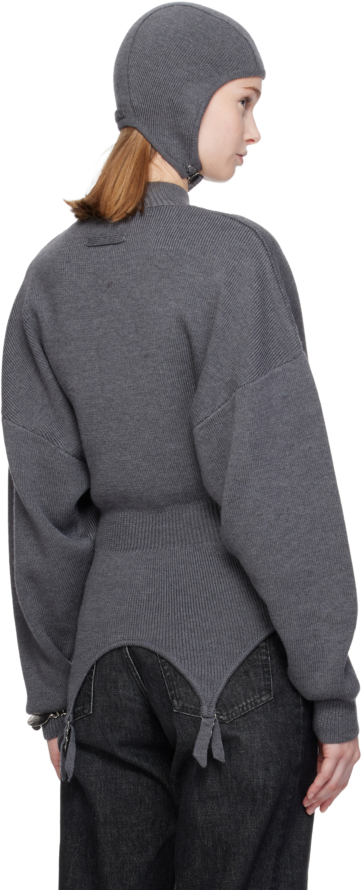 Jean Paul Gaultier Gray 'The Garter' Sweater
