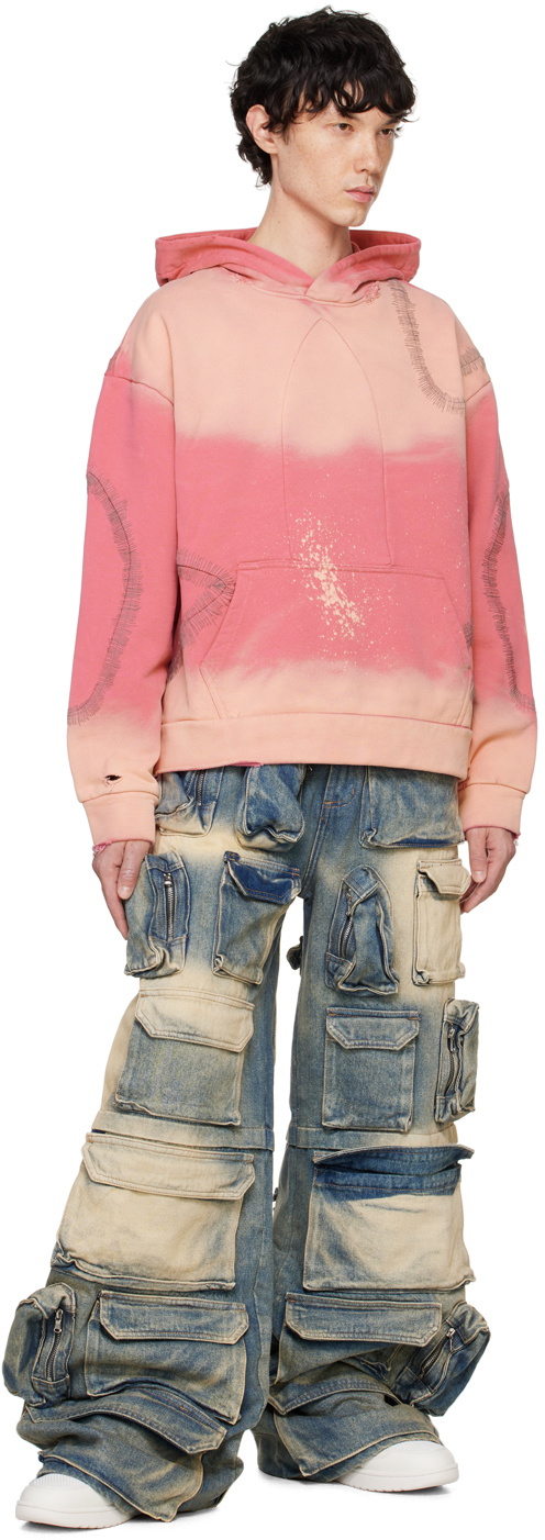 Who Decides War Blue Rave Denim Cargo Pants WHO DECIDES WAR by Ev Bravado
