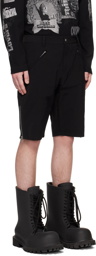 We11done Black Biker Shorts