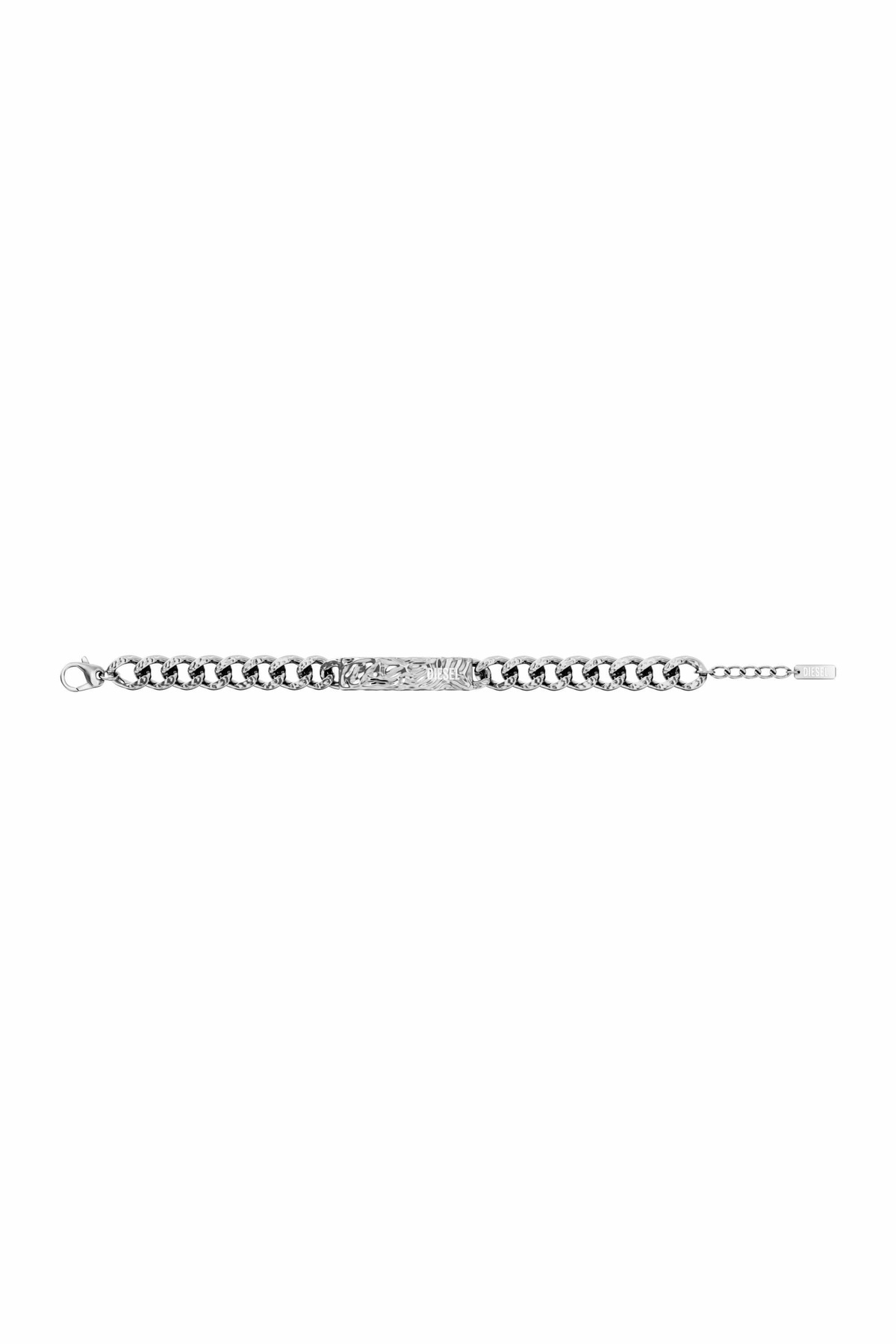 Diesel Stainless Steel ID Bracelet - Bracelets - Unisex - Silver