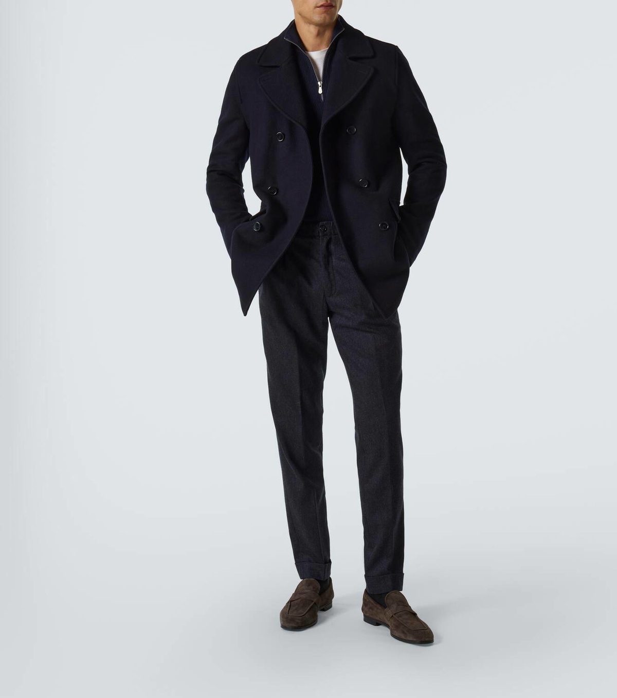 Thom Sweeney Double-breasted peacoat