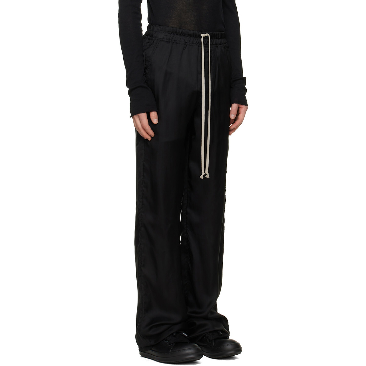 Rick Owens Black Tower Dietrich Drawstring Trousers