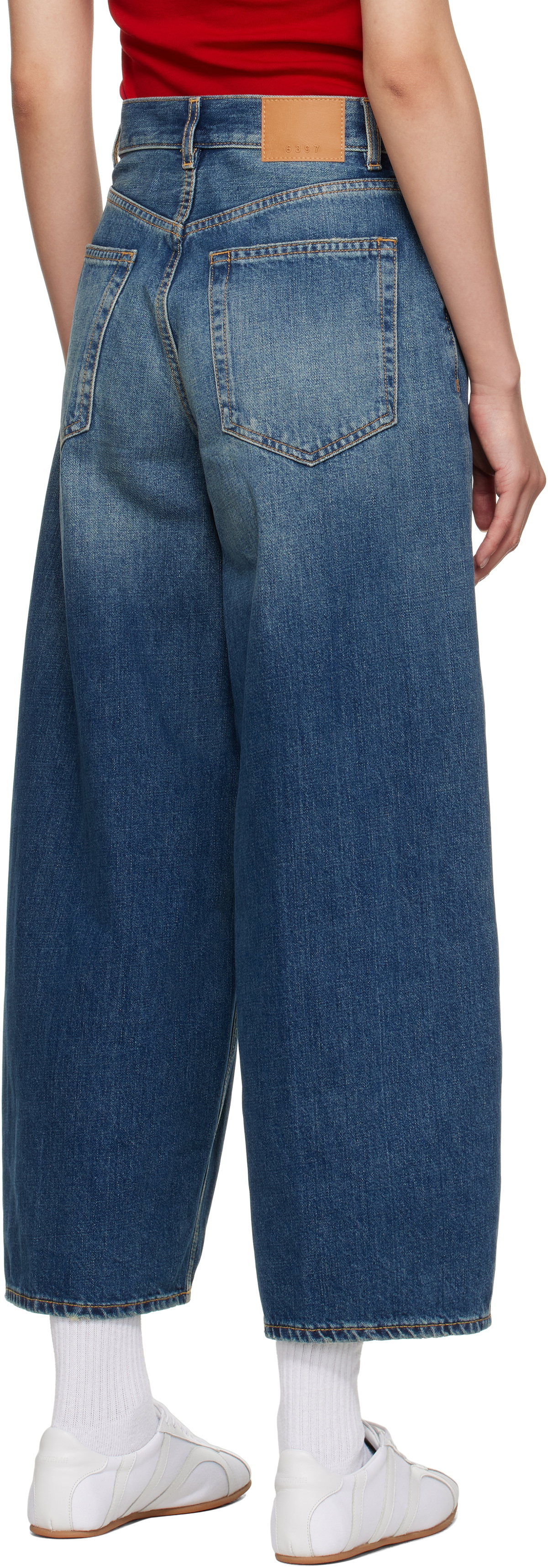 6397 Blue Cropped Roomy Jeans