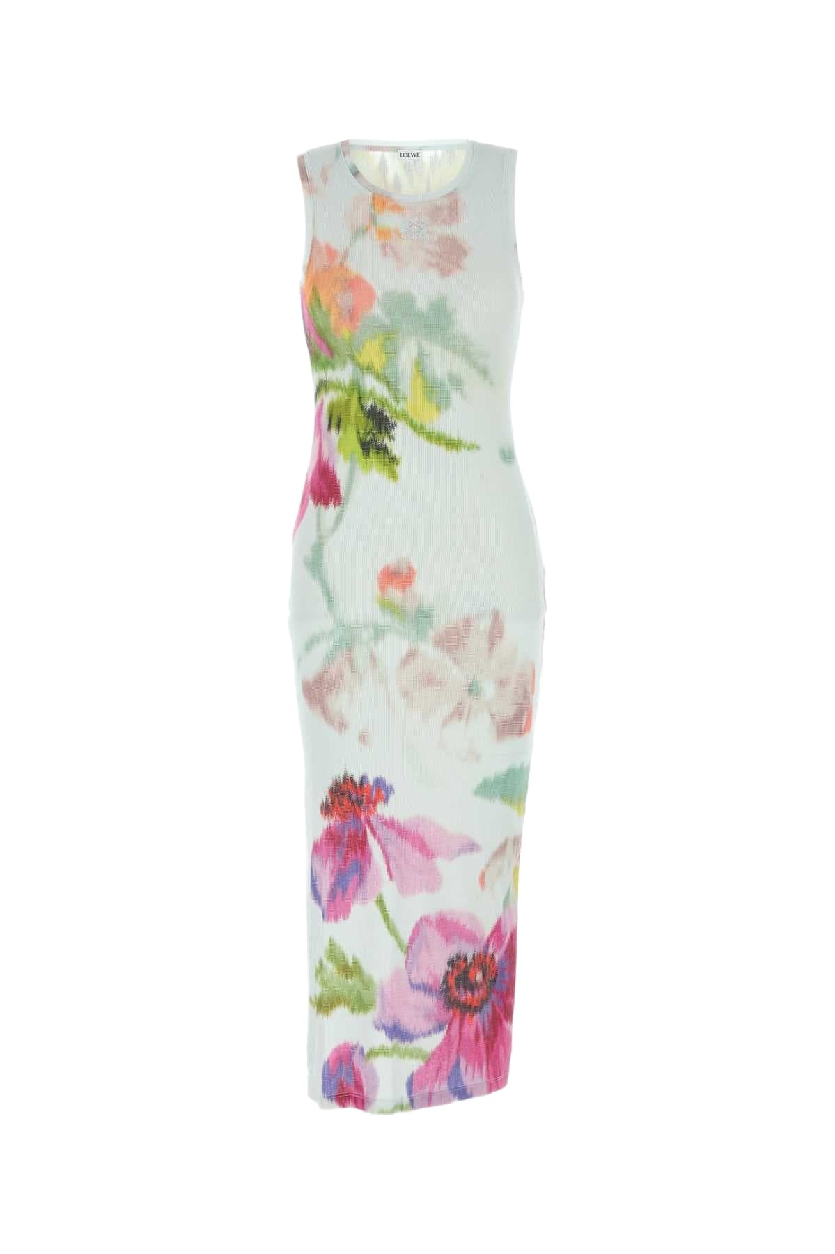 ワンピース Loewe FLORAL TANK DRESS Loewe Floral Cotton-blend Tank Dress in Red | Lyst Australia