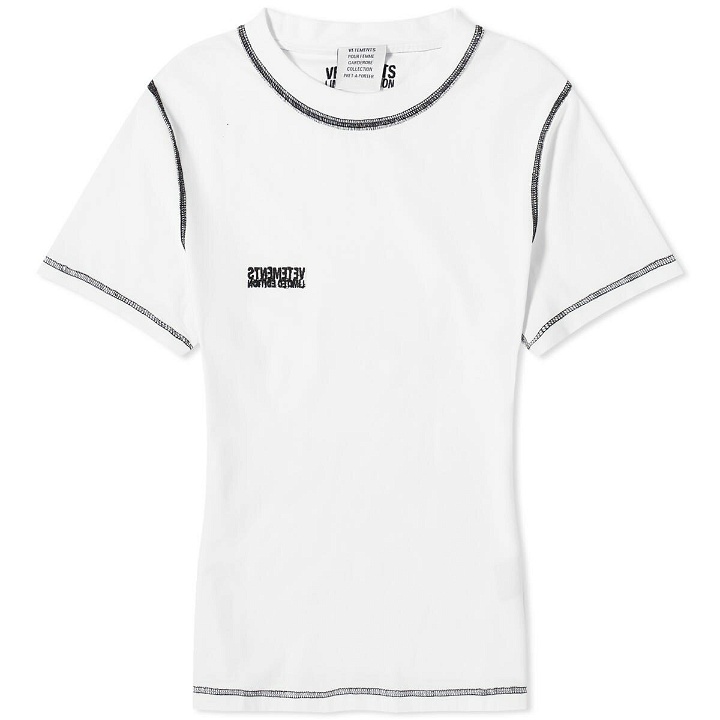 Photo: VETEMENTS Embroidered Logo T-Shirt in White
