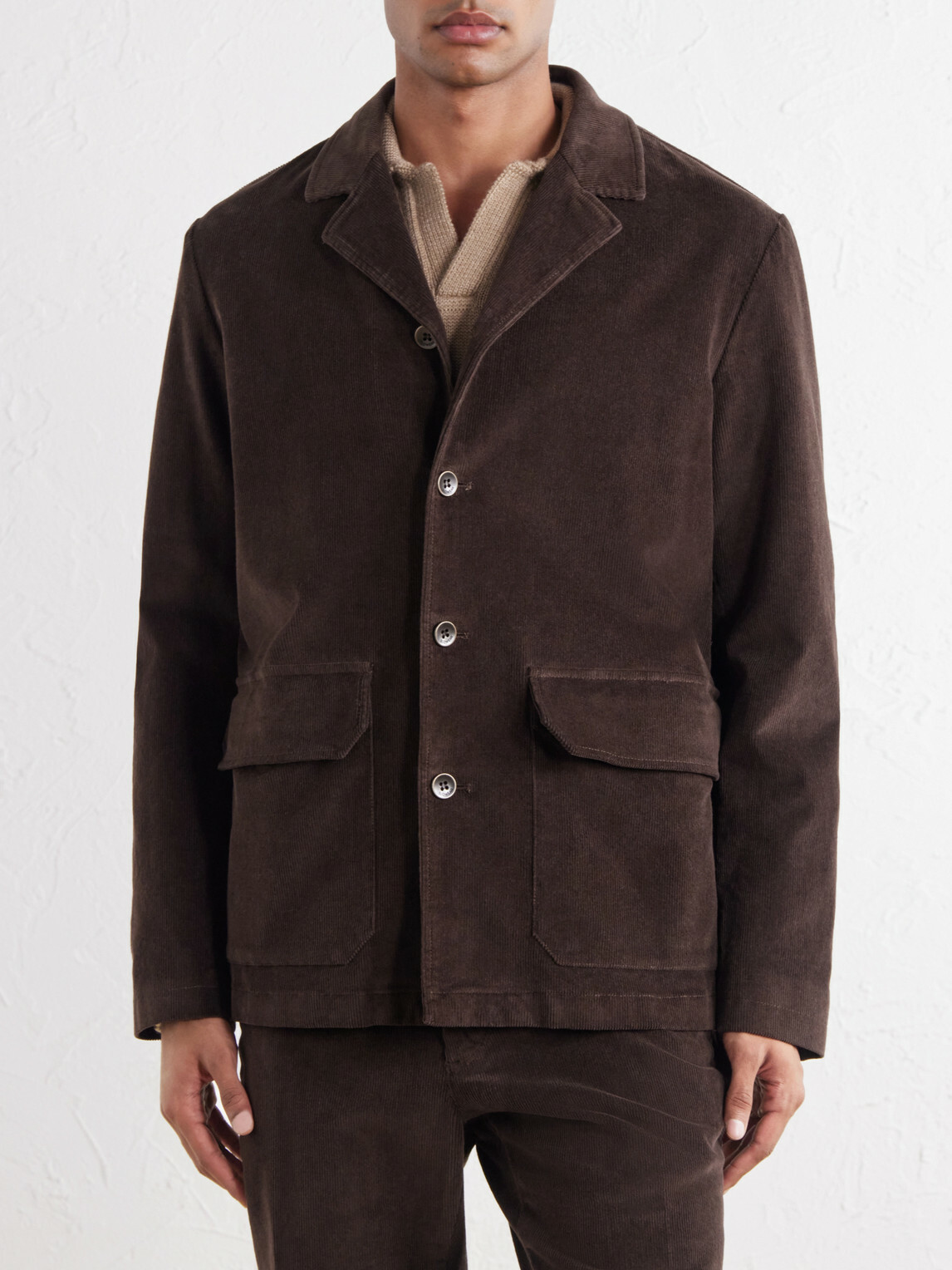 Slowear - Incotex Stretch-Cotton Corduroy Blouson Jacket - Brown