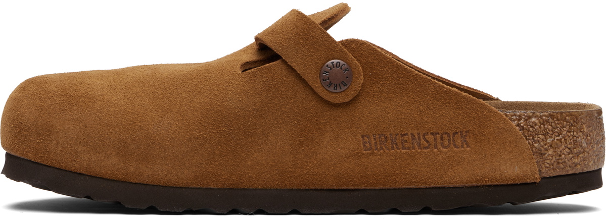 Birkenstock Tan Regular Boston Soft Footbed Slip-on Loafers