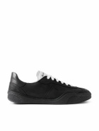 Acne Studios - Bars Leather-Trimmed Nubuck Sneakers - Black