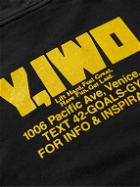 Y,IWO - Logo-Print Cotton-Jersey Hoodie - Black