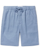 FRESCOBOL CARIOCA - Felipe Linen and Cotton-Blend Drawstring Shorts - Blue