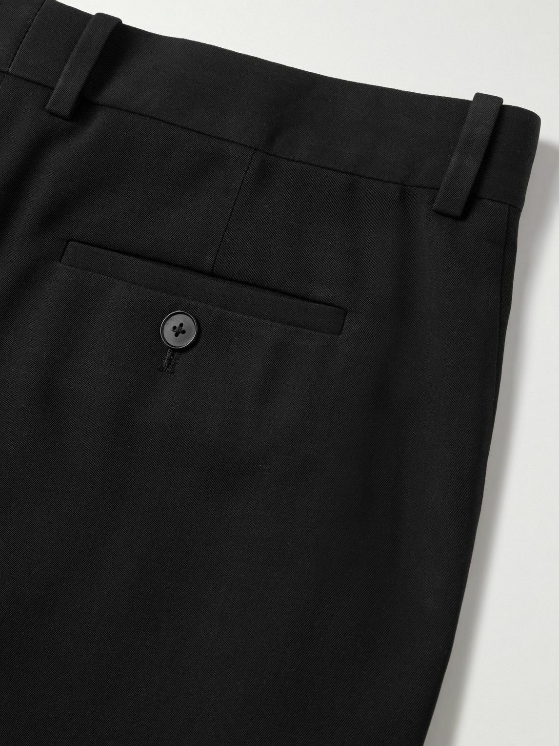 The Row - Prisa Slim-Fit Straight-Leg Wool-Twill Trousers - Black