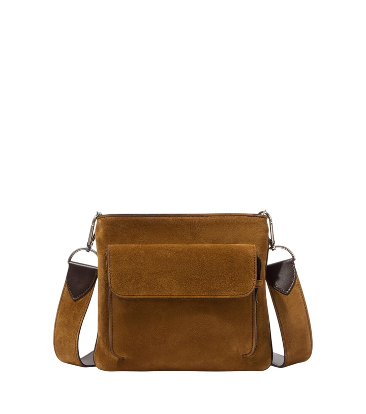 Photo: Métier Slide suede messenger bag