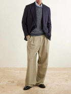 Inis Meáin - Linen and Cotton-Blend Sweater - Blue