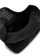Loewe Ola Small Raffia Shoulder bag - Black - One Size