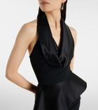 Maticevski Provocateur halterneck peplum satin gown