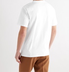 Casablanca - Printed Organic Cotton-Jersey T-Shirt - White