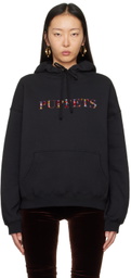 Puppets and Puppets Black Crystal-Cut Hoodie