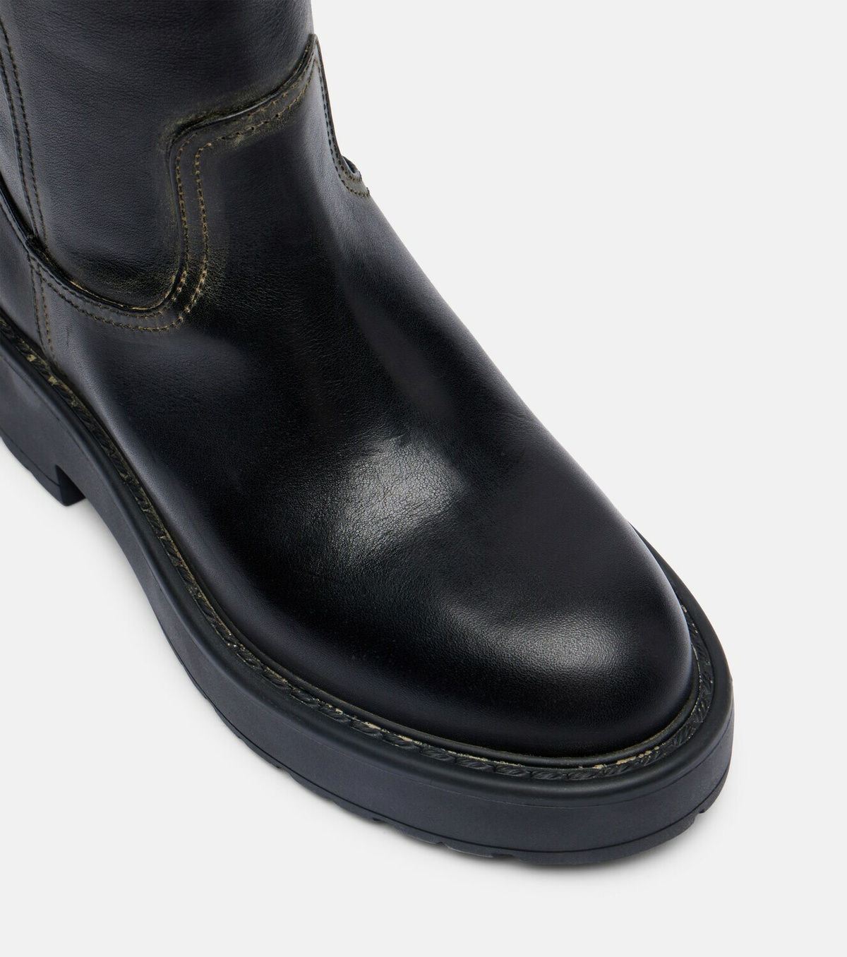 Miu Miu Logo leather knee-high boots
