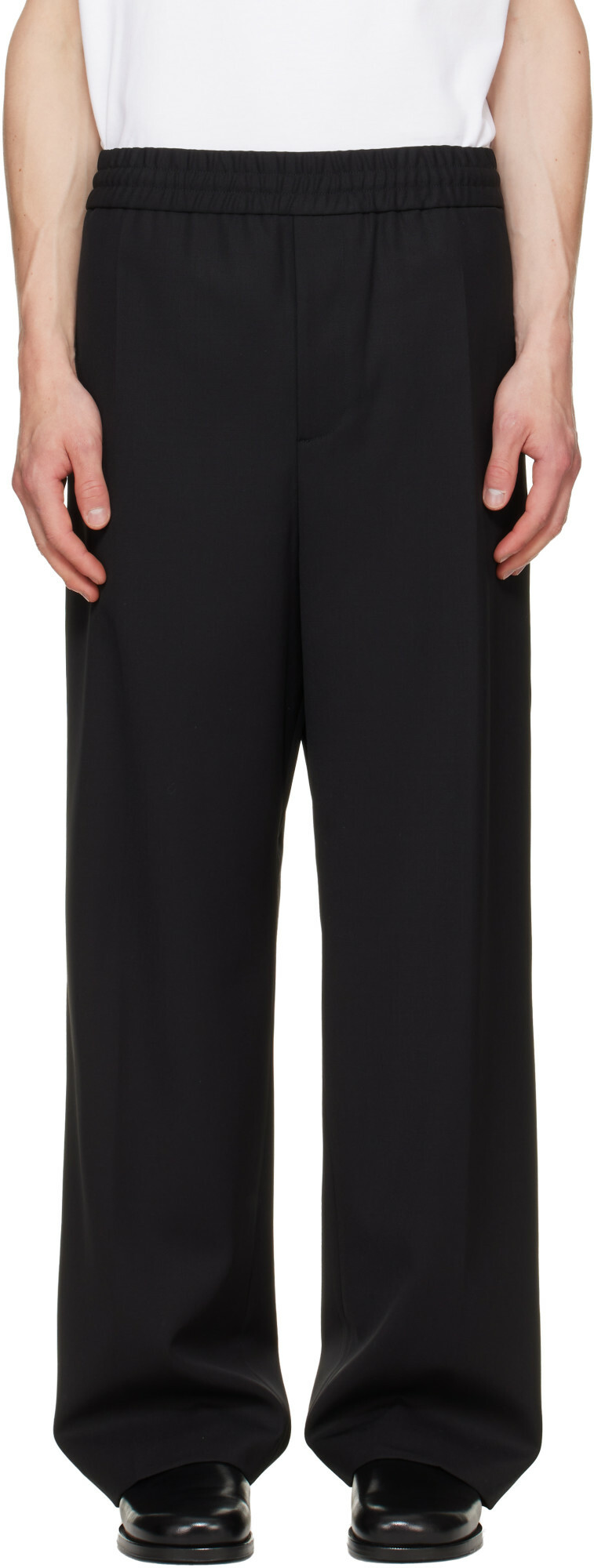 Helmut Lang Black Wardrobe Pull-On Trousers