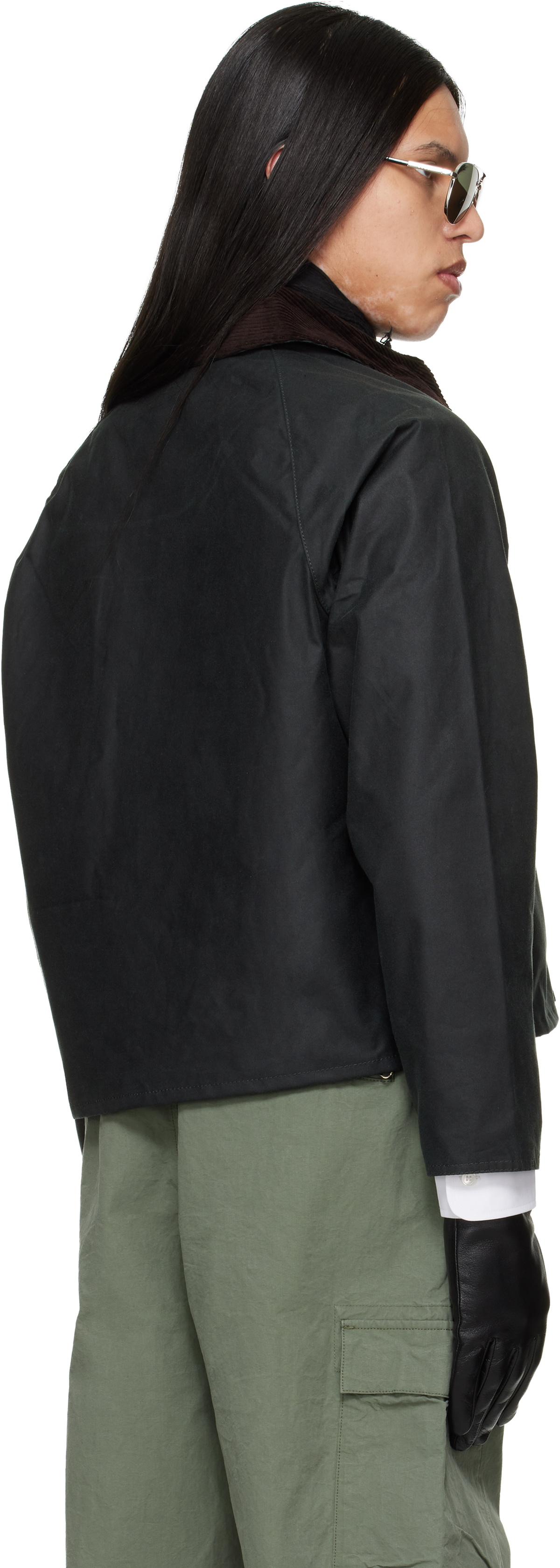 Barbour Green Spey Slim Waxed Jacket