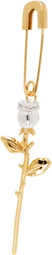 AMBUSH Gold & Silver Rose Charm Single Earring