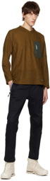 and wander Khaki V-Neck Sweatshirt